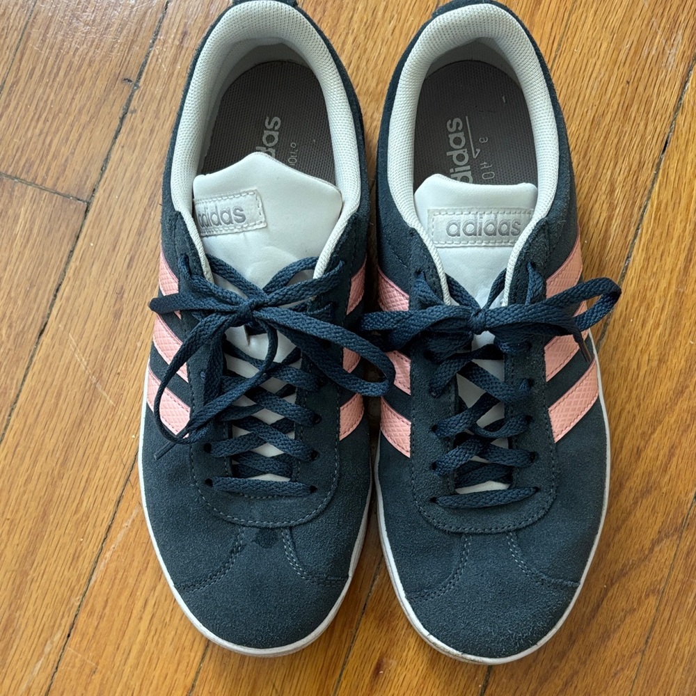 Adidas Women's Sneakers - Dark Blue and Light Pink